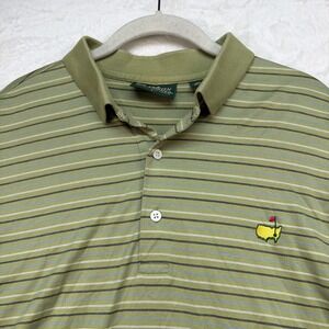Amen Corner Masters Augusta National Golf Polo Shirt Green Striped Men's‎ Large